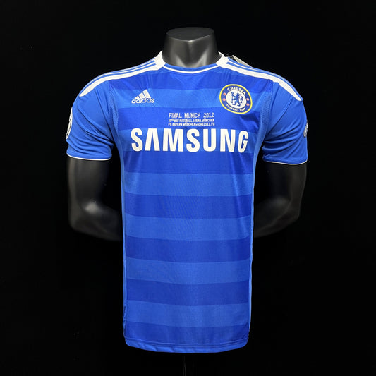 Camisa Retrô Chelsea 2011/12 Mandante - Versão da Liga dos Campeões - Tamanhos S-XXL (Tailandesa)