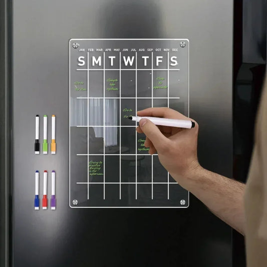 Calendário Frigorífico em Acrílico Transparente
