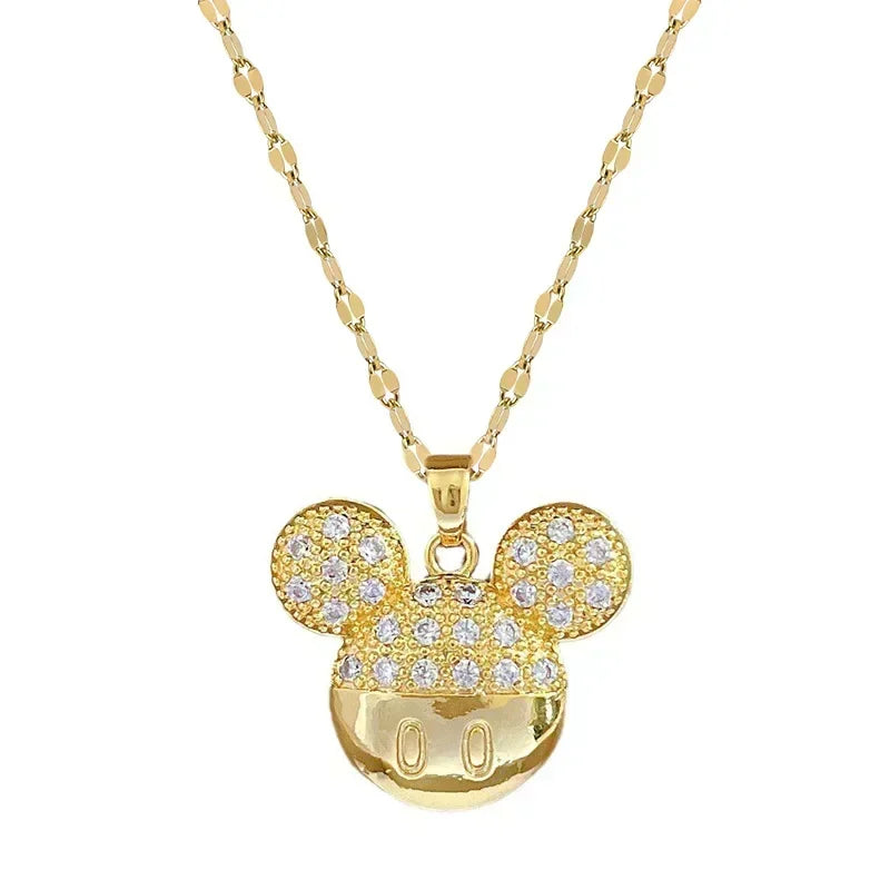 Colar de Pingente Mickey, Minnie Mouse