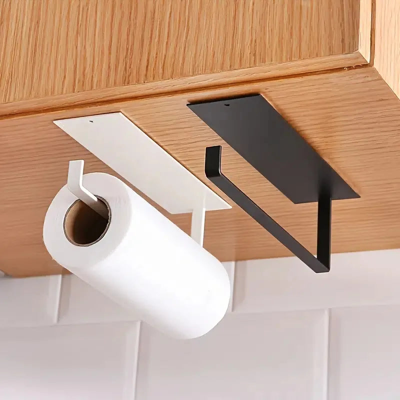 Suporte para Papel Toalha de Aço Carbono para Cozinha - Organizador Prático