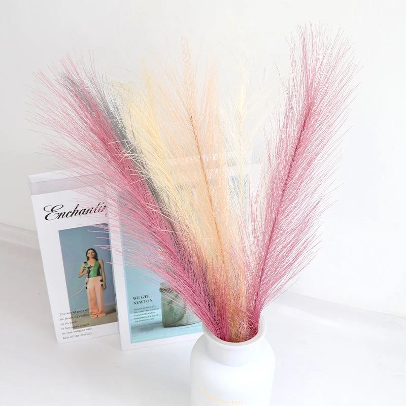 15 Peças de Buquê Artificial de Capim Pampas